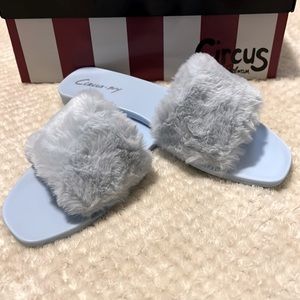 NIB CIRCUS BY SAM EDELMAN Everette Faux Fur Slide Sandal (Women)
